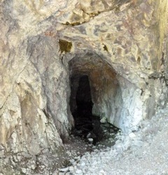 Entrance to mine shaft