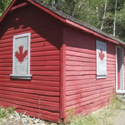 Warm up shack on Trans Canada Trail